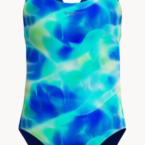 Speedo Junior Girls Allover Print Splashback One Piece