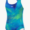 Show Speedo Girls Linear Lava Splashback One Piece