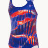 Show Speedo Girls Linear Lava Splashback One Piece (image 3)
