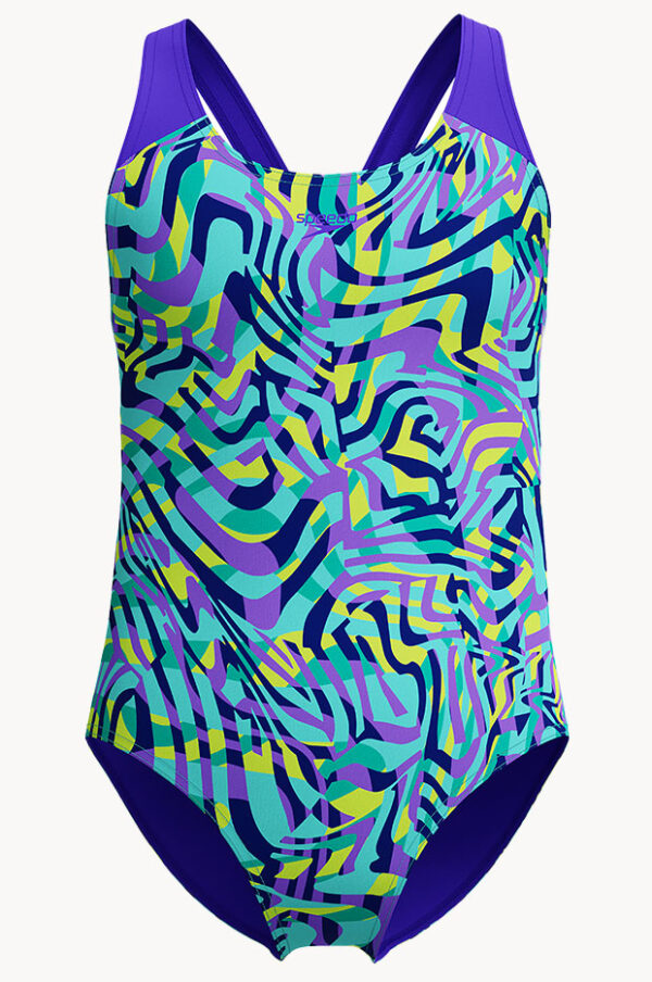 Speedo Girls Digital Allover Splashback One Piece