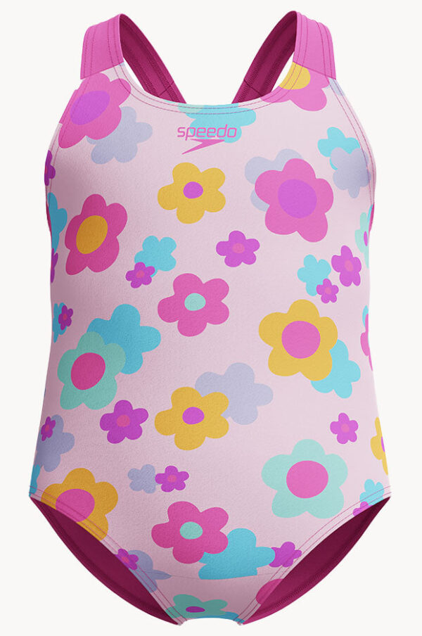 Speedo Girls Print One Piece