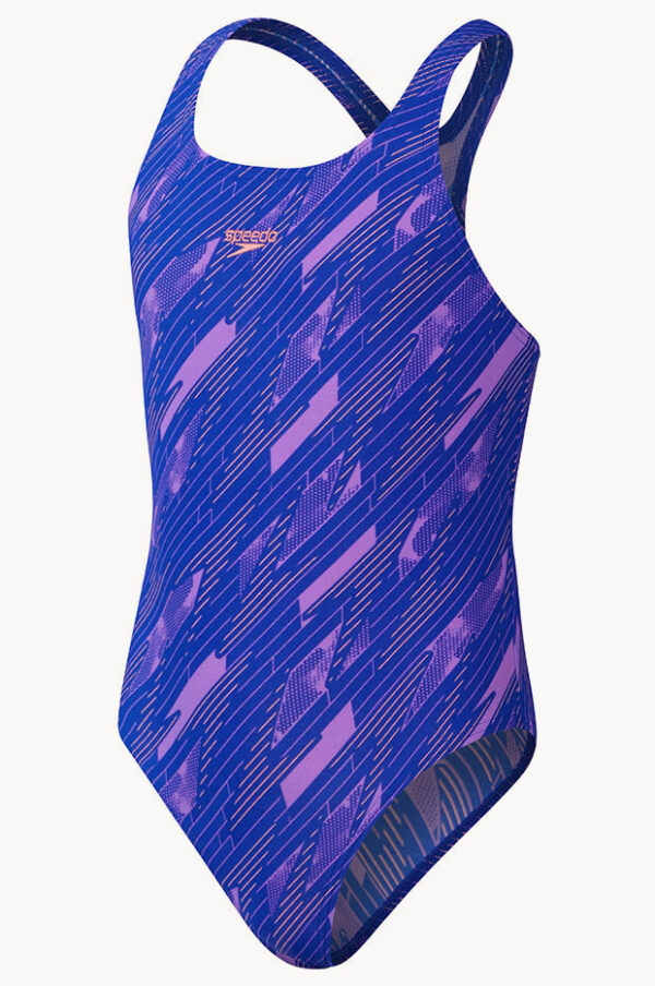 Speedo Junior Girls Hyperboom Allover Medalist One Piece