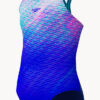 Show Speedo Girls Print Placement Powerback One Piece (image 3)