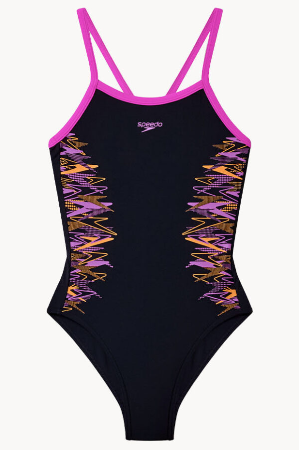 Speedo Girls Placement Thinstrap Muscleback One Piece