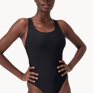 Speedo Solid Scoop Neck Mesh Back One Piece