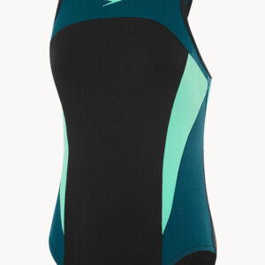 Speedo Splice Cross Back High Neck One Piece