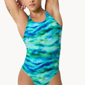 Speedo Allover Printed Leaderback One Piece
