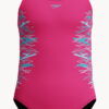 Show Speedo Junior Girls Duo Logo Placement Muscleback One Piece