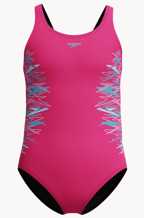 Speedo Junior Girls Duo Logo Placement Muscleback One Piece