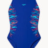 Show Speedo Junior Girls Placement Muscleback One Piece (image 2)