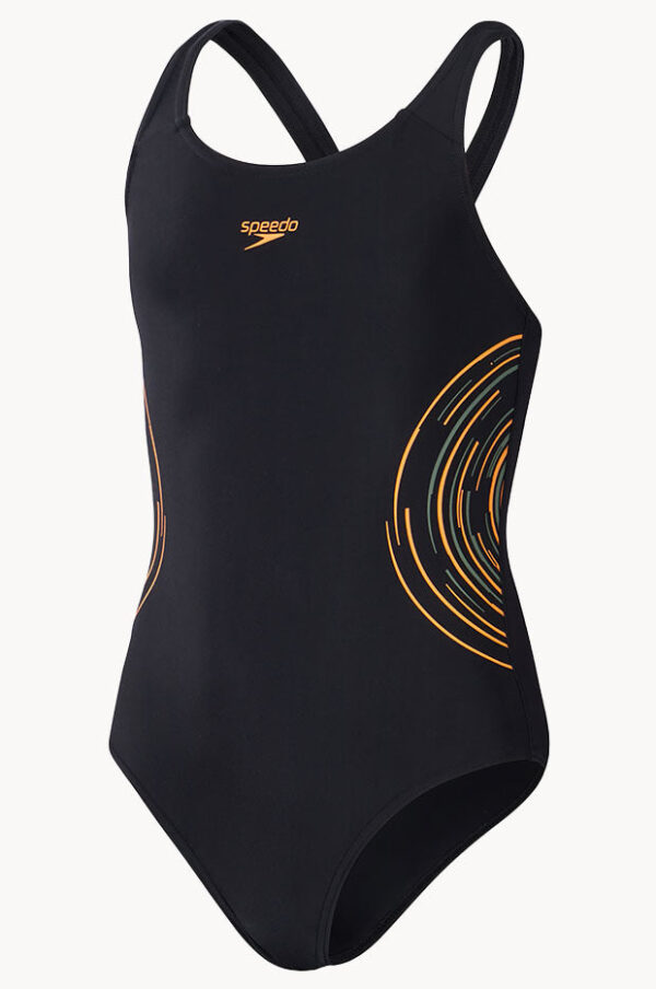 Speedo Junior Girls Placement Muscleback One Piece