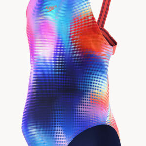 Speedo Girls Printed Leaderback One Piece