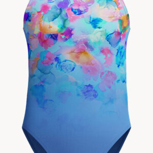 Speedo Junior Girls Print Hydrasuit One Piece