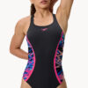 Show Speedo Printed Splice Muscleback One Piece