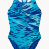 Show Speedo Girls Hyperboom Printed Medalist One Piece
