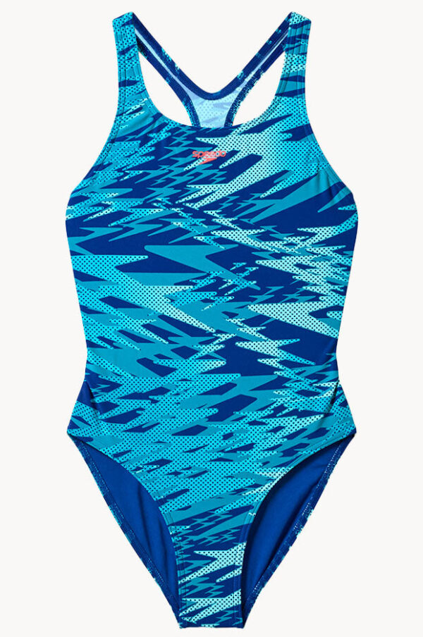 Speedo Girls Hyperboom Printed Medalist One Piece