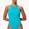 Show Speedo Solid Racerback Zip One Piece