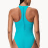 Show Speedo Solid Racerback Zip One Piece (image 2)