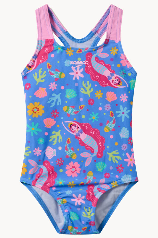 Speedo Girls Printed One Piece
