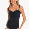 Show Togs Plain Twist Bandeau One Piece