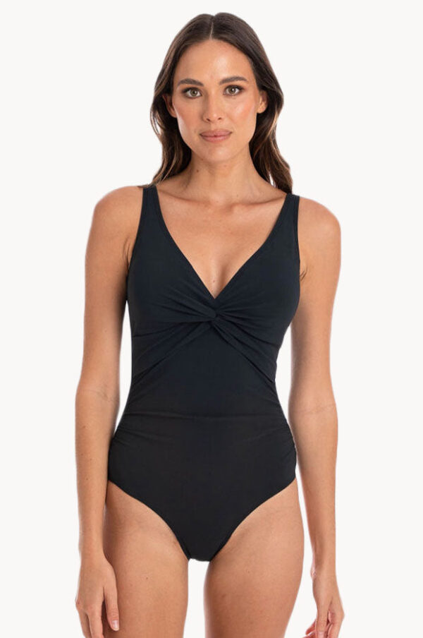 Togs Plain Gathered Twist Front One Piece