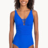 Show Togs Plain Binded V Neck One Piece (image 3)