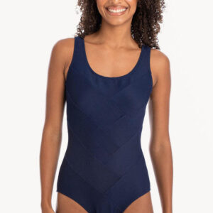 Togs Plain Textured Round Neck One Piece