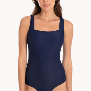 Togs Plain Textured Square Neck One Piece