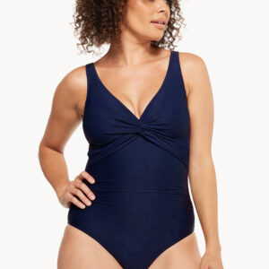 Togs Plain Textured Twist Front One Piece