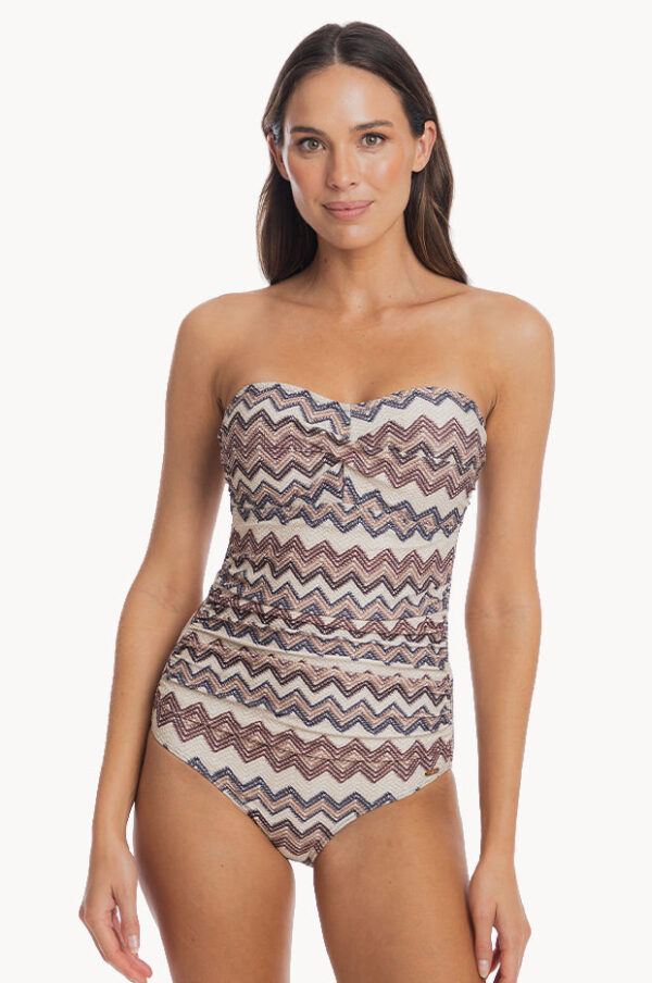 Togs Chestnut Bandeau One Piece