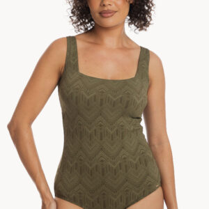 Togs Chiseled Square Neck One Piece