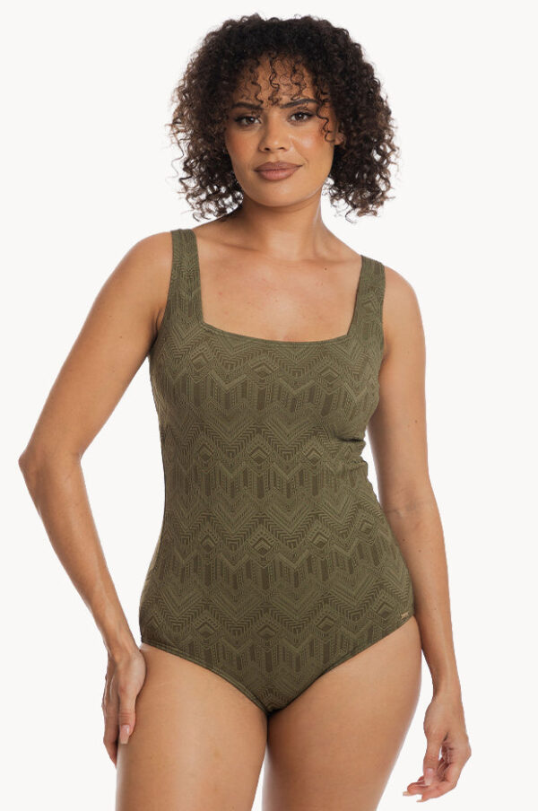 Togs Chiseled Square Neck One Piece
