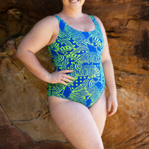 Zoggs Wings Navy Ecofeel Scoopback One Piece
