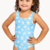 Show Zoggs Girls Daisy Check Scoopback One Piece