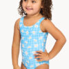 Show Zoggs Girls Daisy Check Scoopback One Piece (image 3)