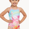 Show Zoggs Girls Queeningo Cross Back One Piece